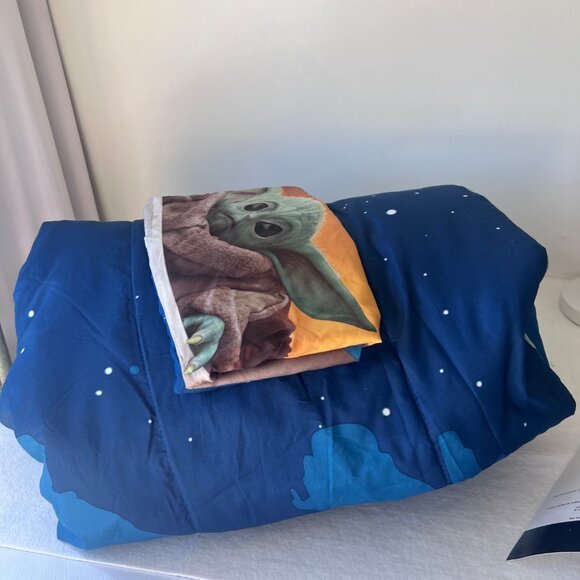 Disney Star Wars Mandalorian Baby Yoda Comforter Reversible Set - Picture 7 of 12